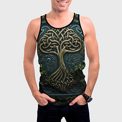 Майка-безрукавка мужская Дерево друидов, цвет: 3D-черный — фото 2