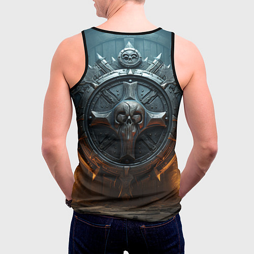 Мужская майка без рукавов Викингский герб / 3D-Черный – фото 4