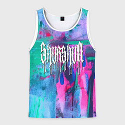 Майка-безрукавка мужская Shurshun - tie-dye, цвет: 3D-белый