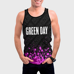 Майка-безрукавка мужская Green Day rock legends посередине, цвет: 3D-черный — фото 2