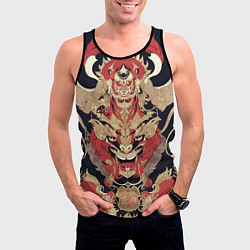 Майка-безрукавка мужская Татуировка дух дракона, цвет: 3D-черный — фото 2