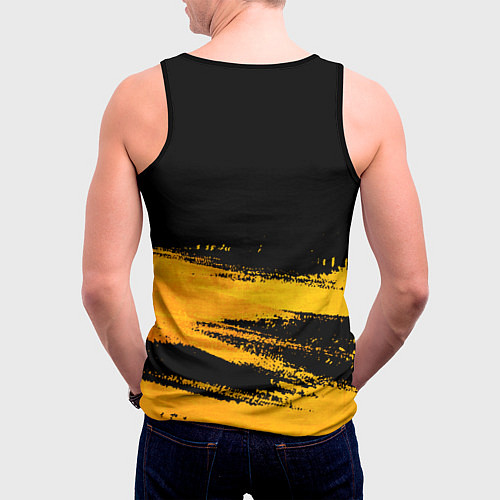Мужская майка без рукавов Nightwish - gold gradient посередине / 3D-Черный – фото 4
