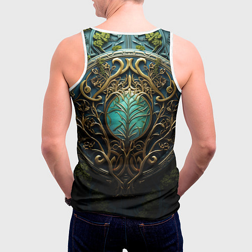 Мужская майка без рукавов Кельты: древо жизни / 3D-Белый – фото 4