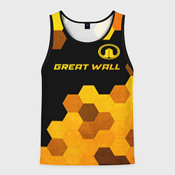 Мужская майка без рукавов Great Wall - gold gradient посередине
