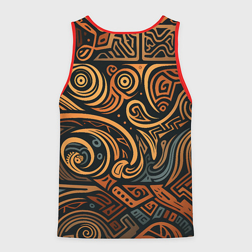 Мужская майка без рукавов Узор в викингском стиле / 3D-Красный – фото 2