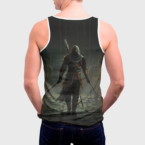 Мужская майка без рукавов Герой assassins creed jade / 3D-Белый – фото 4
