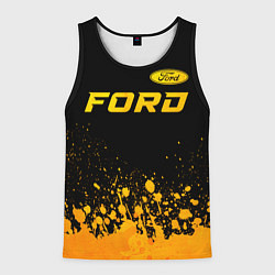 Мужская майка без рукавов Ford - gold gradient посередине
