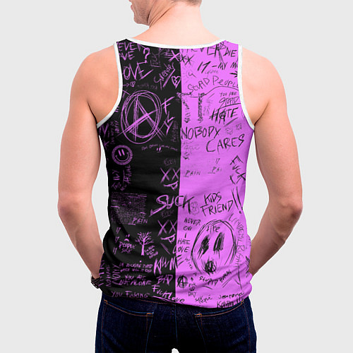 Мужская майка без рукавов Неоновая Макима / 3D-Белый – фото 4