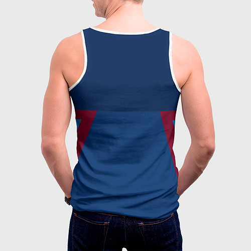 Мужская майка без рукавов Спортивная Россия / 3D-Белый – фото 4