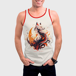 Майка-безрукавка мужская Дева оборотень, цвет: 3D-красный — фото 2