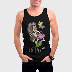 Майка-безрукавка мужская Lil Peep рэпер, цвет: 3D-черный — фото 2