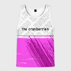 Майка-безрукавка мужская The Cranberries rock legends посередине, цвет: 3D-белый