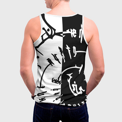 Мужская майка без рукавов Астарион - знак на спине чб / 3D-Белый – фото 4