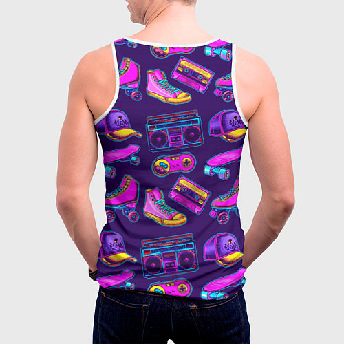 Мужская майка без рукавов Retro stuff / 3D-Белый – фото 4