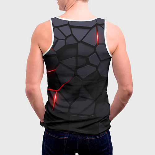 Мужская майка без рукавов Citroen - плиты с эффектом свечения / 3D-Белый – фото 4