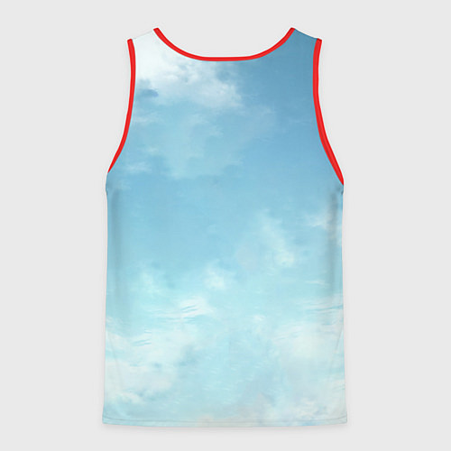 Мужская майка без рукавов Фрирен и небо - эльфийка / 3D-Красный – фото 2