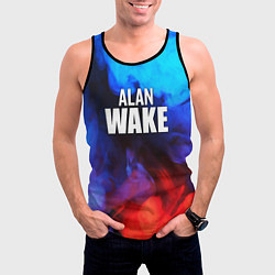 Майка-безрукавка мужская Alan Wake неоновый дым, цвет: 3D-черный — фото 2