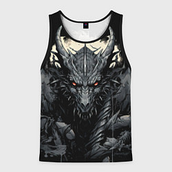 Мужская майка без рукавов Дракон магических снежинок