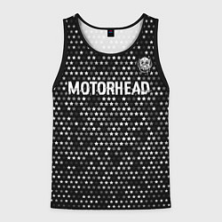 Майка-безрукавка мужская Motorhead glitch на темном фоне посередине, цвет: 3D-черный