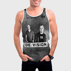 Майка-безрукавка мужская Devision - a band from germany, цвет: 3D-белый — фото 2