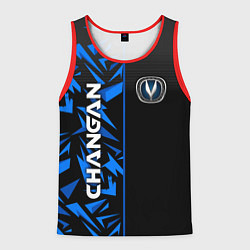 Майка-безрукавка мужская Changan - blue uniform, цвет: 3D-красный