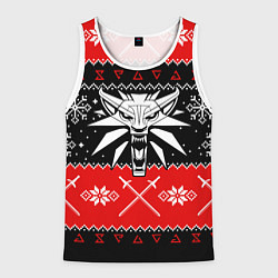 Майка-безрукавка мужская The Witcher christmas sweater, цвет: 3D-белый