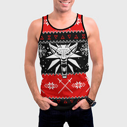 Майка-безрукавка мужская The Witcher christmas sweater, цвет: 3D-черный — фото 2