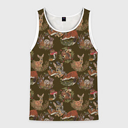 Майка-безрукавка мужская Разные животные, цвет: 3D-белый