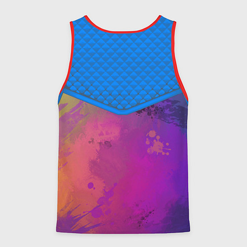 Мужская майка без рукавов Кляксы и цветной туман / 3D-Красный – фото 2