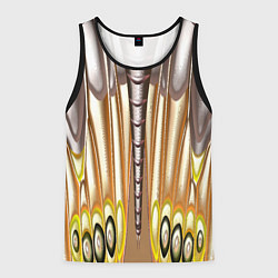 Майка-безрукавка мужская Абстрактный рисунок по мотивам крыла бабочки, цвет: 3D-черный