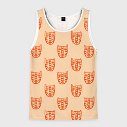 Майка-безрукавка мужская Drawn Tiger, цвет: 3D-белый