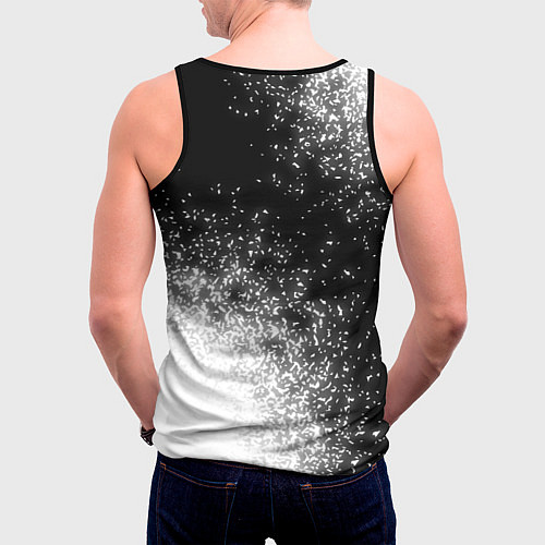 Мужская майка без рукавов Борец из России и герб РФ вертикально / 3D-Черный – фото 4