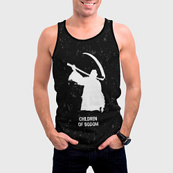 Майка-безрукавка мужская Children of Bodom glitch на темном фоне, цвет: 3D-черный — фото 2