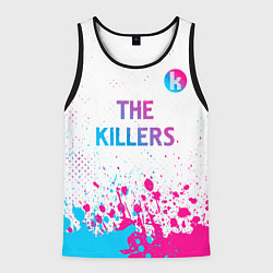 Майка-безрукавка мужская The Killers neon gradient style посередине, цвет: 3D-черный