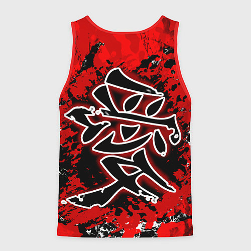 Мужская майка без рукавов Иероглиф любовь / 3D-Красный – фото 2
