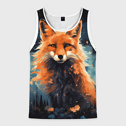 Майка-безрукавка мужская Fox in the forest, цвет: 3D-белый