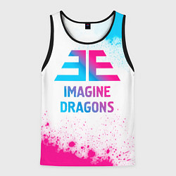 Майка-безрукавка мужская Imagine Dragons neon gradient style, цвет: 3D-черный