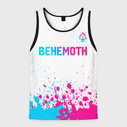 Майка-безрукавка мужская Behemoth neon gradient style посередине, цвет: 3D-черный