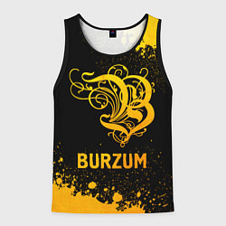 Майка-безрукавка мужская Burzum - gold gradient, цвет: 3D-черный