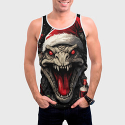 Майка-безрукавка мужская Злой новогодний дракон, цвет: 3D-белый — фото 2