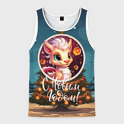 Мужская майка без рукавов Кроха олицетворяющий зиму