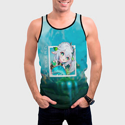 Майка-безрукавка мужская Нахида Кусанали дендро архонт, цвет: 3D-черный — фото 2