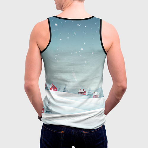 Мужская майка без рукавов Символ нового 2024 года дракон / 3D-Черный – фото 4