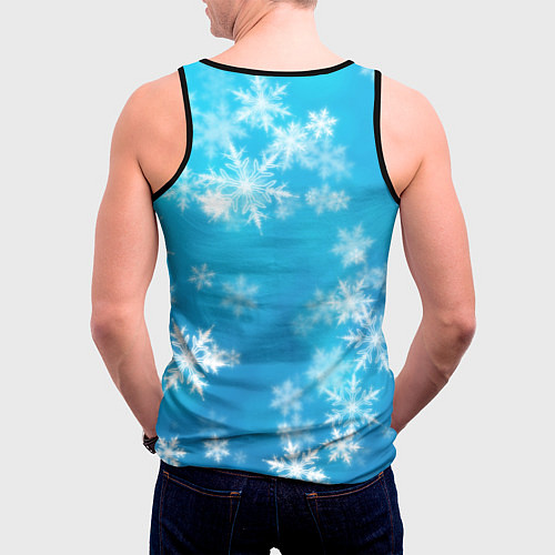 Мужская майка без рукавов 2023 пережили встречайте 2024 / 3D-Черный – фото 4