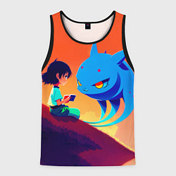 Мужская майка без рукавов Анимэ девочка и ее друг