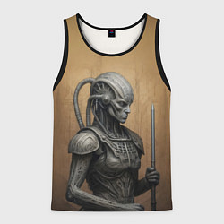 Майка-безрукавка мужская Биомеханический андроид, цвет: 3D-черный