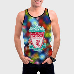 Майка-безрукавка мужская Liverpool все logo неон, цвет: 3D-черный — фото 2
