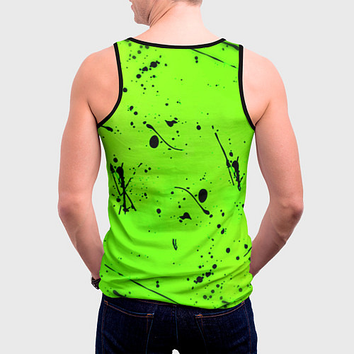 Мужская майка без рукавов Xbox кислотный стиль / 3D-Черный – фото 4