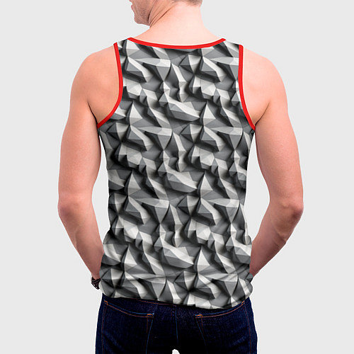 Мужская майка без рукавов Камни / 3D-Красный – фото 4