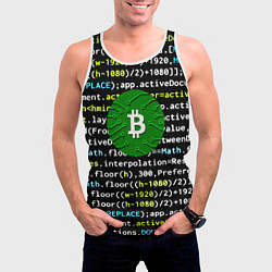 Майка-безрукавка мужская Bitcoin сатоши, цвет: 3D-белый — фото 2